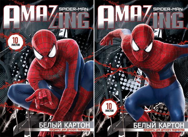 Картон белый, 198*290, 10л, папка, 2 кл., SM2A10/2-ЕАС Spider-man Amaizing 2 (movie) Картон белый, 198*290, 10л, папка, 2 кл., SM2A10/2-ЕАС Spider-man Amaizing 2 (movie)