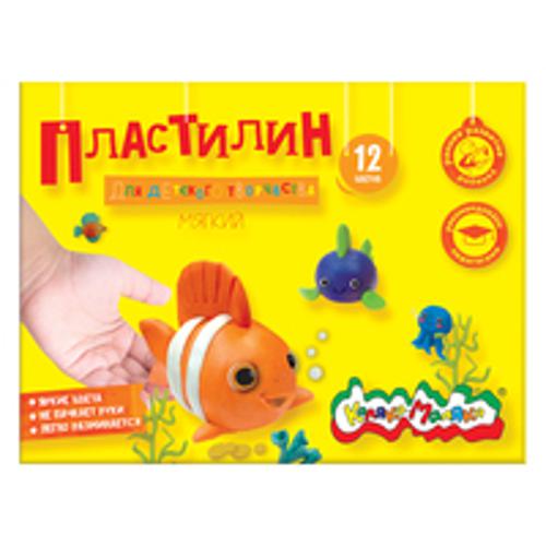 Пластилин Каляка-Маляка для детского творчества 12 цв. 180,00 г стек