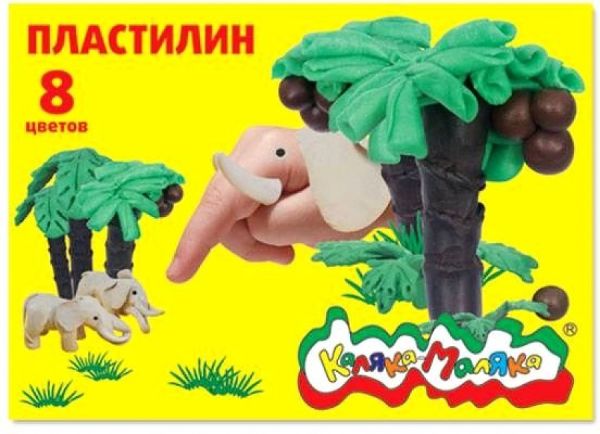 

Пластилин Каляка-Маляка 8 цв. 120 г стек