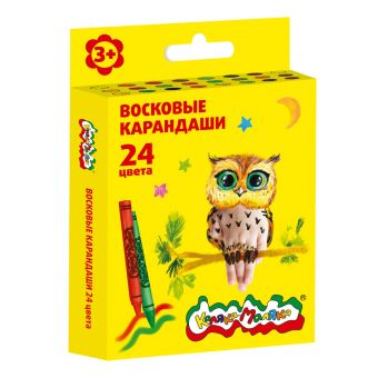 Набор воск. каранд. Каляка-Маляка 24 цв. круглые с заточкой Набор воск. каранд. Каляка-Маляка 24 цв. круглые с заточкой
