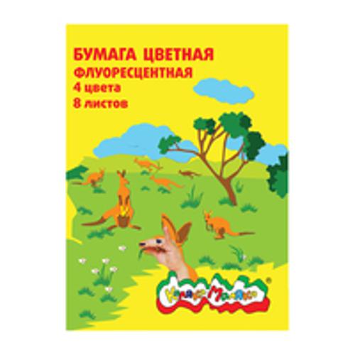 Бумага цв. флуор. 4 цв. 8 л. А4 Каляка-Маляка Бумага цв. флуор. 4 цв. 8 л. А4 Каляка-Маляка