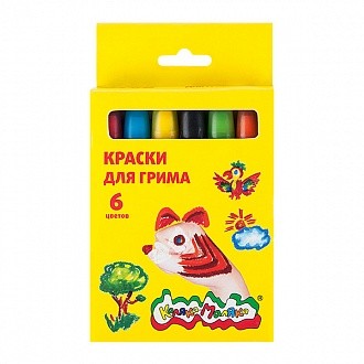 Краски для грима Каляка-Маляка 6 цв. карт.уп. Краски для грима Каляка-Маляка 6 цв. карт.уп.