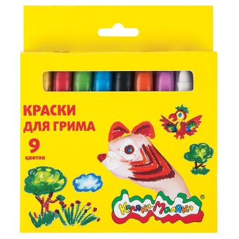 Краски для грима Каляка-Маляка 9 цв. карт.уп. Краски для грима Каляка-Маляка 9 цв. карт.уп.