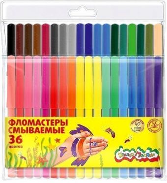 Фломастеры Каляка-Маляка 36 цв. блист. упак. кругл. корп. Фломастеры Каляка-Маляка 36 цв. блист. упак. кругл. корп.