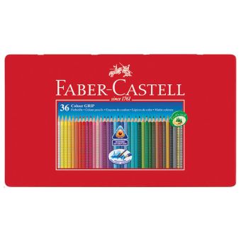 Набор цветн.каранд FABER GRIP 2001 36 цв. трехгранные с заточкой метал. коробка Набор цветн.каранд FABER GRIP 2001 36 цв. трехгранные с заточкой метал. коробка