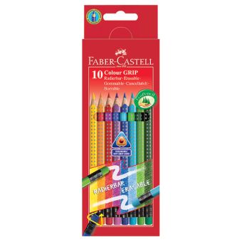 Набор цветн.каранд FABER GRIP 2001 ластик 10 цв. трехгранные с заточкой Набор цветн.каранд FABER GRIP 2001 ластик 10 цв. трехгранные с заточкой