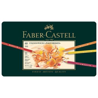 Набор цветн.каранд FABER POLYCHROMOS 60 цв. круглые с заточкой метал. коробка Набор цветн.каранд FABER POLYCHROMOS 60 цв. круглые с заточкой метал. коробка