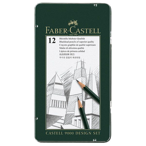 Набор чернографит.каранд. FABER-CASTELL 9000 шестигранные с заточкой, 12 шт./уп. Набор чернографит.каранд. FABER-CASTELL 9000 шестигранные с заточкой, 12 шт./уп.
