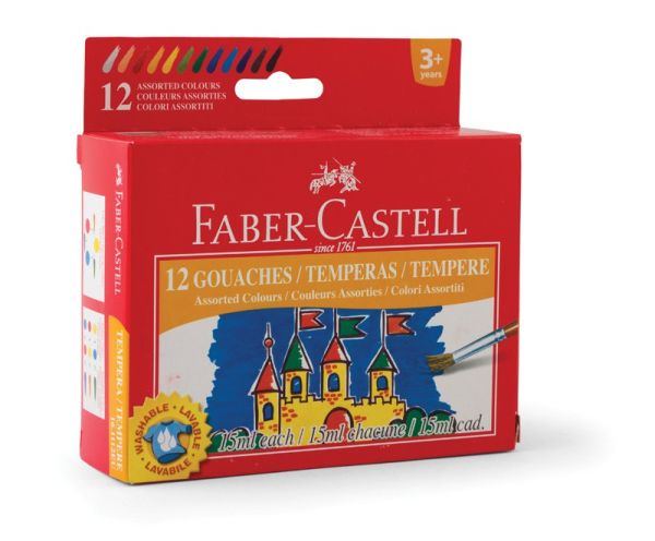 Гуашь FABER-CASTELL 15 мл 12 цв. Гуашь FABER-CASTELL 15 мл 12 цв.