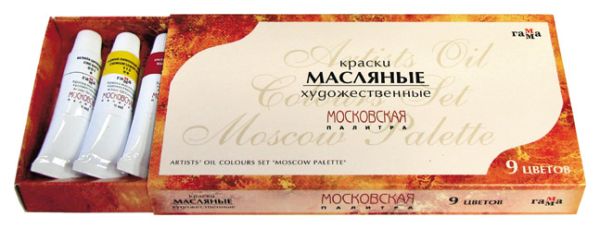 Краски масл. Моск.палитра, 9 цв. Краски масл. Моск.палитра, 9 цв.