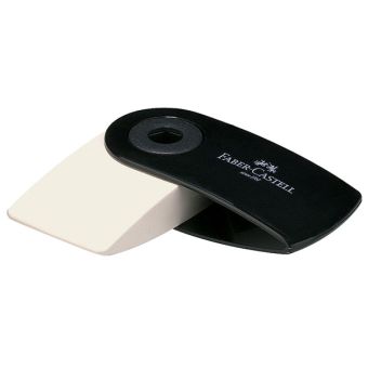 Ластик FABER-CASTELL Sleeve мини каучук эргономич.форма черныйд/черногр.и цвет.каранд. пласт.подвиж.колпач. Ластик FABER-CASTELL Sleeve мини каучук эргономич.форма черныйд/черногр.и цвет.каранд. пласт.подвиж.колпач.