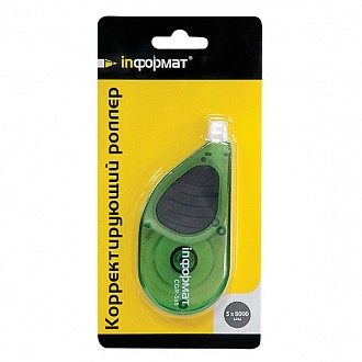 Коррект.лента-роллер inФОРМАТ с бок.ход.зел.0,5х800см Коррект.лента-роллер inФОРМАТ с бок.ход.зел.0,5х800см