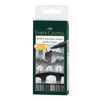 Ручка капиллярная PITT ARTIST PEN,отт.сер,блист,6 шт. Ручка капиллярная PITT ARTIST PEN,отт.сер,блист,6 шт.