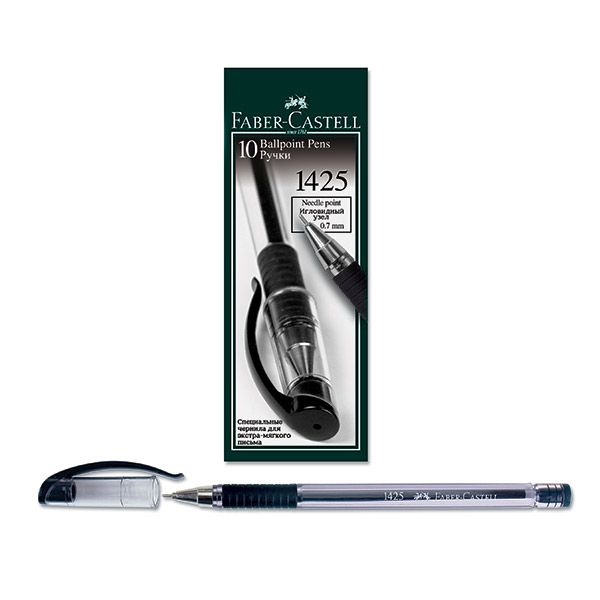 Ручка шарик. FABER-CASTELL 1425 черный резин.грип Ручка шарик. FABER-CASTELL 1425 черный резин.грип
