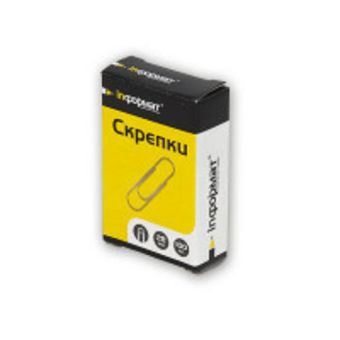 Скрепки inФОРМАТ серебро металл 100 шт 28 мм Скрепки inФОРМАТ серебро металл 100 шт 28 мм