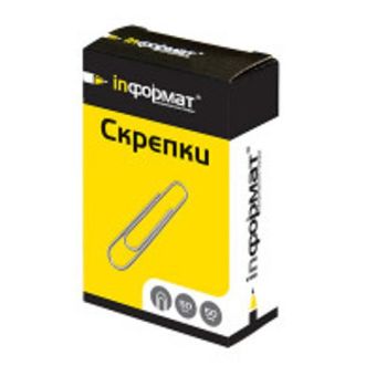 Скрепки inФОРМАТ серебро металл 50 шт 50 мм Скрепки inФОРМАТ серебро металл 50 шт 50 мм