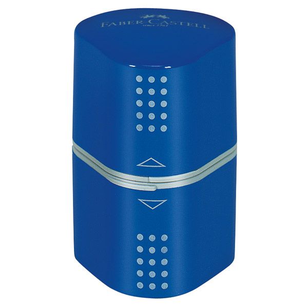 Точилка FABER TRIO GRIP 2001 с контейнером 3 отв. красн./син. Точилка FABER TRIO GRIP 2001 с контейнером 3 отв. красн./син.