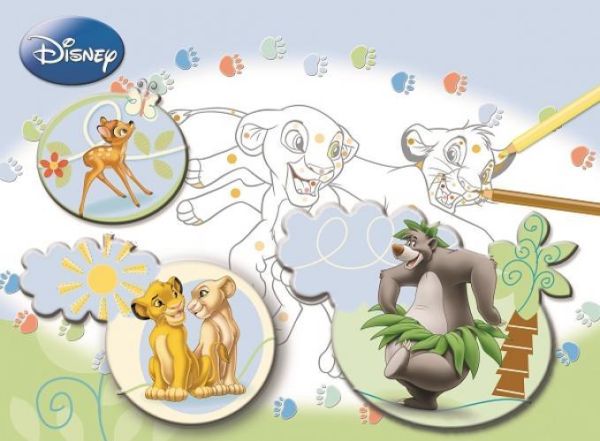 Животные Disney. Большая раскраска - цветная подсказка. Животные Disney. Большая раскраска - цветная подсказка. Disney, Классические герои