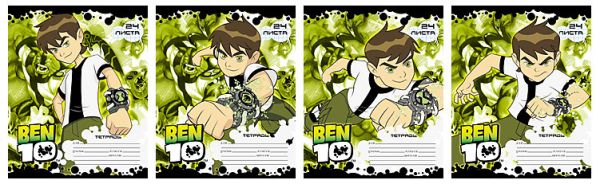 Тетр 24л скр А5 лин BEN24/4-VQ полн УФ "Ben10" Тетр 24л скр А5 лин BEN24/4-VQ полн УФ "Ben10"