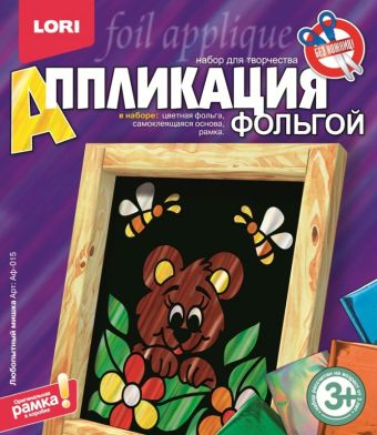 Аппликация из фольги "Любопытный мишка" Аппликация из фольги "Любопытный мишка"