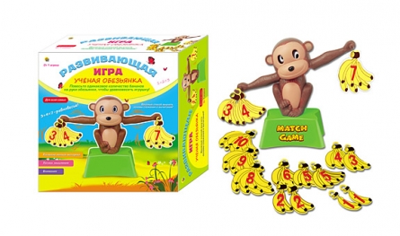 РАЗВИВАЮЩАЯ НАСТОЛЬНАЯ ИГРА. УЧЁНАЯ ОБЕЗЬЯНКА (Арт. ИН-8893) РАЗВИВАЮЩАЯ НАСТОЛЬНАЯ ИГРА. УЧЁНАЯ ОБЕЗЬЯНКА (Арт. ИН-8893)