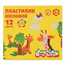 Пластилин восковой Каляка-Маляка 12 цв.180,г стек