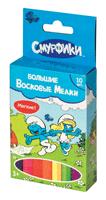 Мелки восковые"СМУРФИКИ",10шт,14mm*10cm ТМ Smurfs