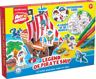 Игровой 3D пазл для раскраш Artberry/Legend of Pirate Ship (10 флом+6 карт с фигур д/сборки+игровое поле) (Разноцветн) Игровой 3D пазл для раскраш Artberry/Legend of Pirate Ship (10 флом+6 карт с фигур д/сборки+игровое поле) (Разноцветн)