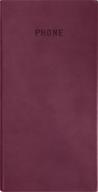 Телефонно-адресная книга 80x155, VIVELLA (Бордовый) Телефонно-адресная книга 80x155, VIVELLA (Бордовый)