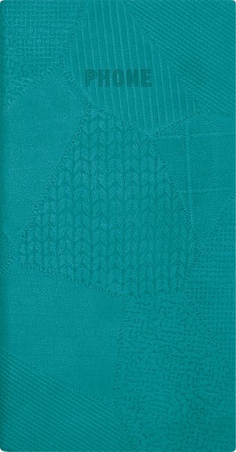 Телефонно-адресная книга 80x155, BAZAR (Бирюзовый) Телефонно-адресная книга 80x155, BAZAR (Бирюзовый)