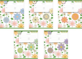 Тетрадь ученическая,12л Fleur design (Клетка) Тетрадь ученическая,12л Fleur design (Клетка)