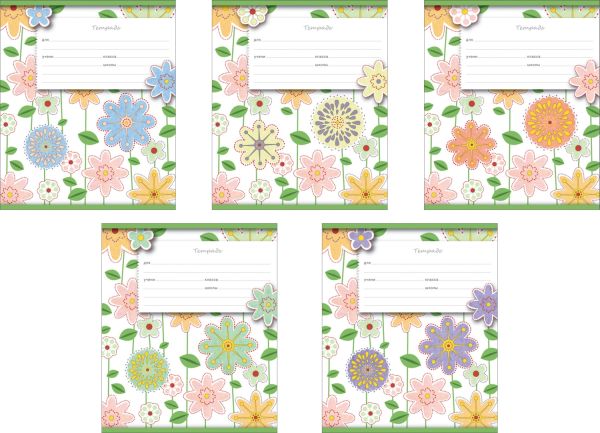 Тетрадь ученическая,12л Fleur design (Клетка) Тетрадь ученическая,12л Fleur design (Клетка)