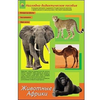 ДИДАКТИЧЕСКОЕ ПОСОБИЕ. формат А4. ЖИВОТНЫЕ АФРИКИ (Арт. ПД-1764) ДИДАКТИЧЕСКОЕ ПОСОБИЕ. формат А4. ЖИВОТНЫЕ АФРИКИ (Арт. ПД-1764)