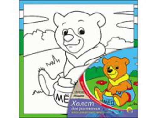 Холст с красками 15х15 см. МИШКА (Арт. Х-9818) Холст с красками 15х15 см. МИШКА (Арт. Х-9818)