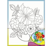 Холст с красками 20х25 см. БУКЕТ (Арт. Х-9832)