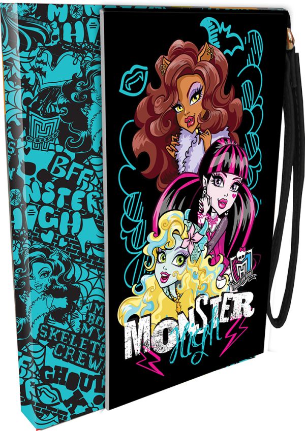 Ноутбук с ручкой из искуств.кожи 100л Monster High Ноутбук с ручкой из искуств.кожи 100л Monster High