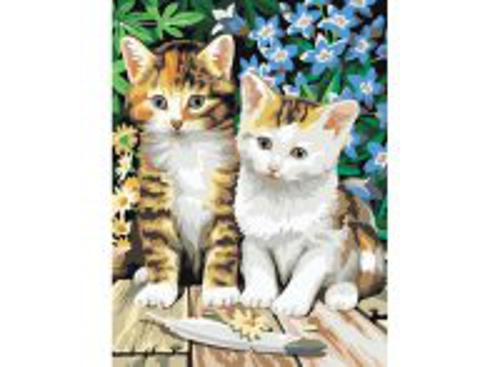 

Живопись на холсте. Размер 30*40 см.. Котята (231-CE )