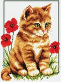 Наборы для вышивания. Котенок в цветах (855-14 ) Наборы для вышивания. Котенок в цветах (855-14 )