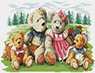 Наборы для вышивания с водорастворимым рисунком на канве. Пикник (7550-РК ) Наборы для вышивания с водорастворимым рисунком на канве. Пикник (7550-РК )