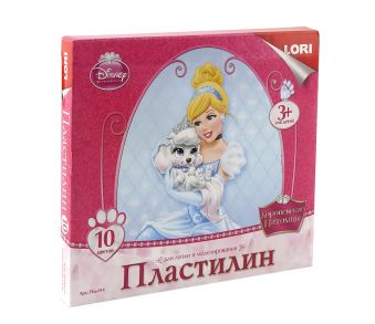 Пластилин Disney "Королевские питомцы" 10 цветов, без европодвеса Пластилин Disney "Королевские питомцы" 10 цветов, без европодвеса