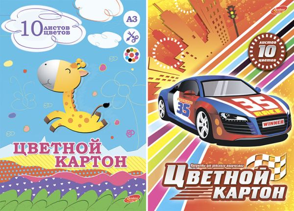 Карт цв д/дет тв 10цв 10л Папка А3 7327, 7328-EAC Карт цв д/дет тв 10цв 10л Папка А3 7327, 7328-EAC