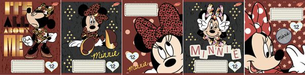 Тетр 12л скр А5 кл карт D3513/5-EAC УФ лак Minnie Mouse Тетр 12л скр А5 кл карт D3513/5-EAC УФ лак Minnie Mouse