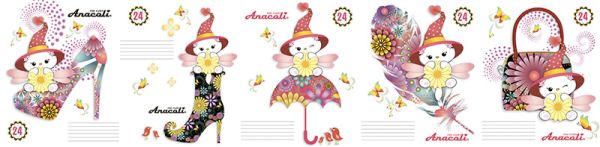#2015#Тетрадь Anacoli 24л кл картон УФ лак лиц Anacoli #2015#Тетрадь Anacoli 24л кл картон УФ лак лиц Anacoli