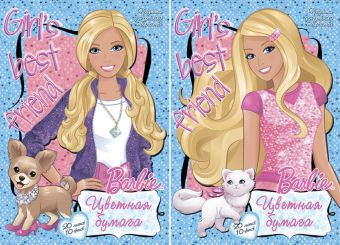 Бум цв д/дет тв 10цв 20л(4 мет) Папка 200*290 B813/2-EAC Barbie Бум цв д/дет тв 10цв 20л(4 мет) Папка 200*290 B813/2-EAC Barbie