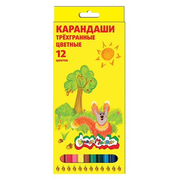 Набор цветн.каранд Каляка-Маляка 12 цв. трехгранные укороч. Набор цветн.каранд Каляка-Маляка 12 цв. трехгранные укороч.