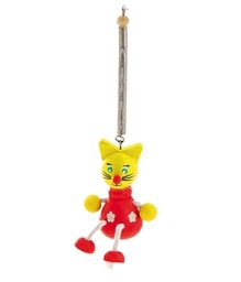 ДЕРЕВЯННАЯ ИГРУШКА. Прыгунки на пружинке. КОШКА (спайка по 12 шт.) (Арт. ИД-1308)