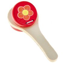 ДЕРЕВЯННАЯ ИГРУШКА. КОЛОТУШКА КРАСНАЯ (14 см) (спайка по 12 шт.) (Арт. ИД-1357)