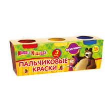 НАБОР "MULTIART" "МАША И МЕДВЕДЬ" "ПАЛЬЧИКОВЫЕ КРАСКИ" 3 ШТ. Х 50МЛ. В РУСС. КОР. в кор.2*24шт