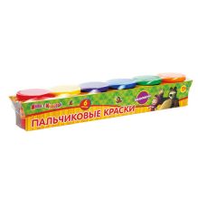 НАБОР "MULTIART" "МАША И МЕДВЕДЬ" "ПАЛЬЧИКОВЫЕ КРАСКИ" 6 ШТ. Х 50МЛ. В РУСС. КОР. в кор.2*24шт