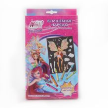 НАБОР "MULTIART" Д/РАСКРАШИВ. МАГНИТ. ЛИСТА "ВОЛШЕБНЫЕ НАРЯДЫ" WINX ФЛОРА В КОР. в кор.3*24шт